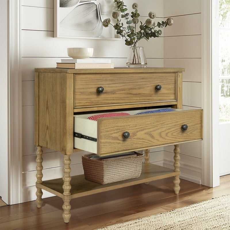2 Drawer Accent Chest - Natural - R&R Furniture Gallery (Fountain Valley, CA)