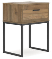 Deanlow - One Drawer Night Stand - Honey - R&R Furniture Gallery (Fountain Valley, CA)