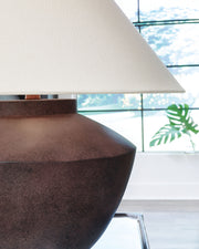 Honsworth - Poly Table Lamp - Antique Brown - R&R Furniture Gallery (Fountain Valley, CA)