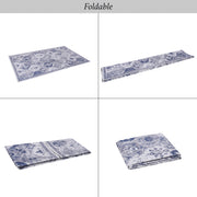 Maval - 8' X 10' Washable Area Rug - Blue - R&R Furniture Gallery (Fountain Valley, CA)