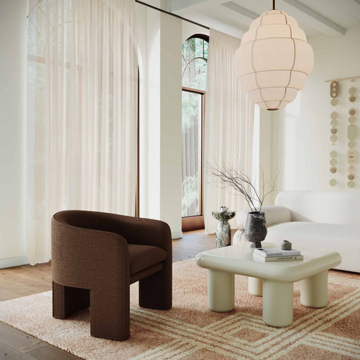 Marla - Boucle Accent Chair - Chocolate Brown - R&R Furniture Gallery (Fountain Valley, CA)