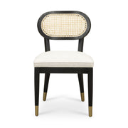 Cosette - Dining Chair - Black / Cream - R&R Furniture Gallery (Fountain Valley, CA)