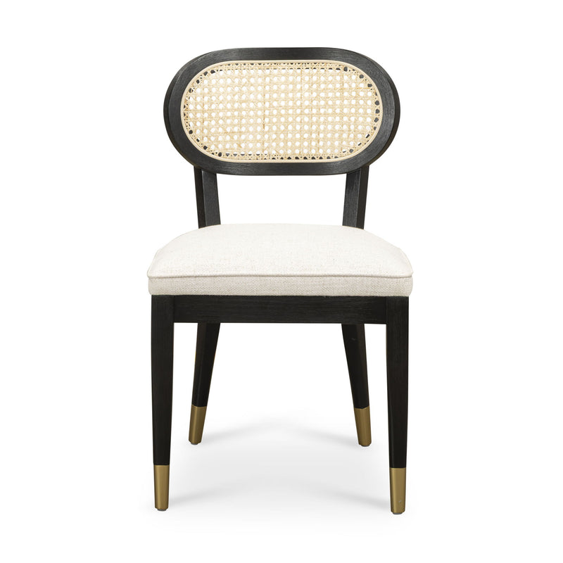 Cosette - Dining Chair - Black / Cream - R&R Furniture Gallery (Fountain Valley, CA)