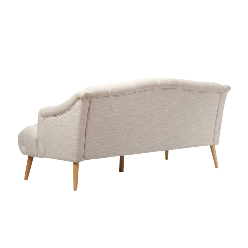Comfy 3 Seat Sofa With Wooden Legs, For Living Room And Study - R&R Furniture Gallery (Fountain Valley, CA)