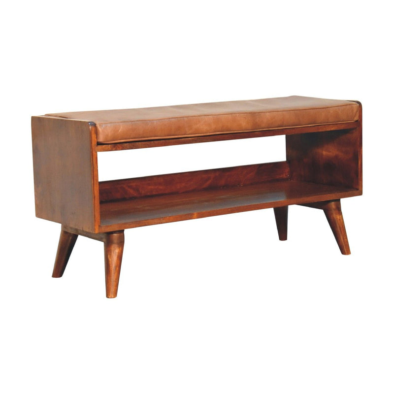 Solid Wood Bench With Upholstered Sea - R&R Furniture Gallery (Fountain Valley, CA)