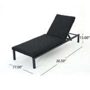 Modern Chaise Lounge With Wate Resistant Fabric Cushions - R&R Furniture Gallery (Fountain Valley, CA)