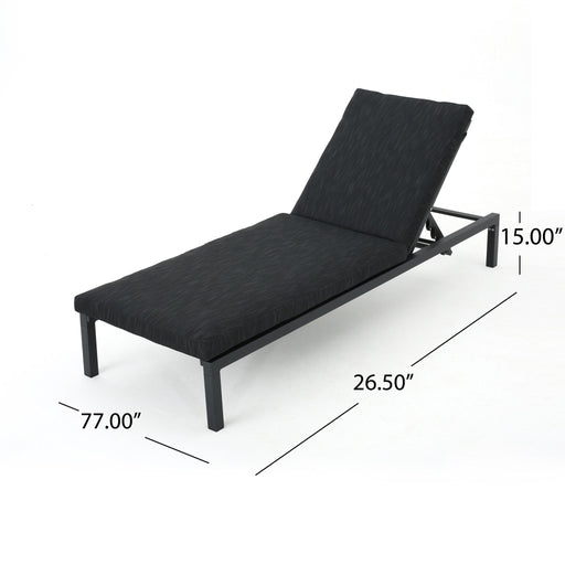 Modern Chaise Lounge With Wate Resistant Fabric Cushions - R&R Furniture Gallery (Fountain Valley, CA)