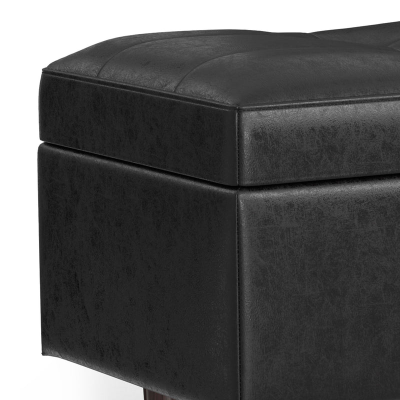 Shay - Large Square Coffee Table Storage Ottoman Mid-Century Style - R&R Furniture Gallery (Fountain Valley, CA)