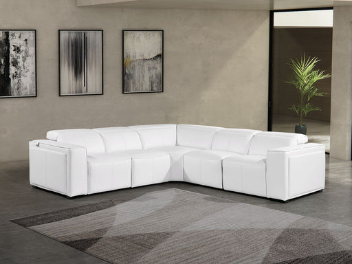 1224 - 5-Piece L-Shaped Sectional Sofa In With 3 Power Recliners & Power Headrests - R&R Furniture Gallery (Fountain Valley, CA)