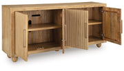 Niam - Accent Cabinet - Light Antique Beige - R&R Furniture Gallery (Fountain Valley, CA)