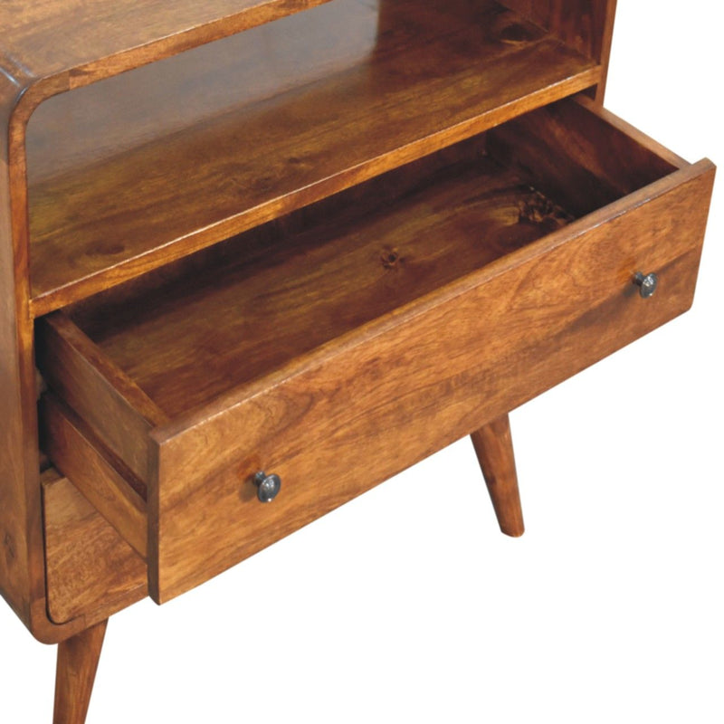 Curved Charm Console - Brown - R&R Furniture Gallery (Fountain Valley, CA)