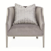 Roxbury Park - Velvet Accent Chair - Gray Pearl / Stainless Steel - R&R Furniture Gallery (Fountain Valley, CA)