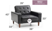 Glory Furniture Andrews chair bed futon chair with wooden frame and cushioned seat, convertible for seating and sleeping.