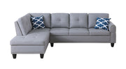 Irine - Sectional Sofa With Ottoman - Gray - R&R Furniture Gallery (Fountain Valley, CA)