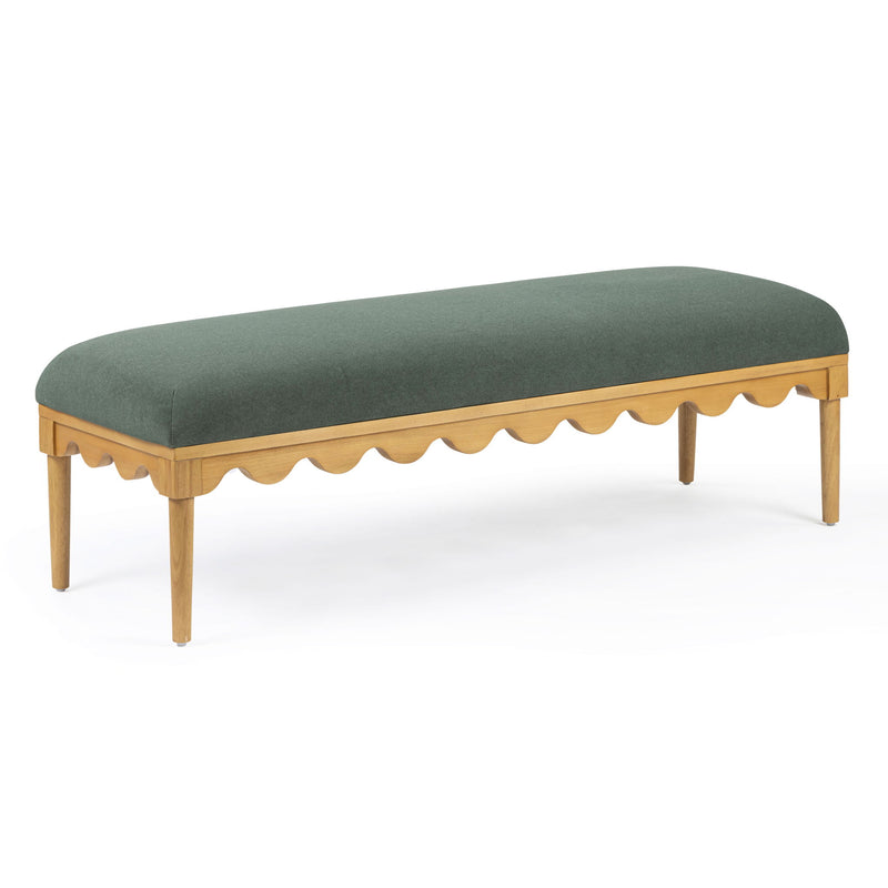 Oodle - Vegan Mohair Bench, Natural Ash Legs