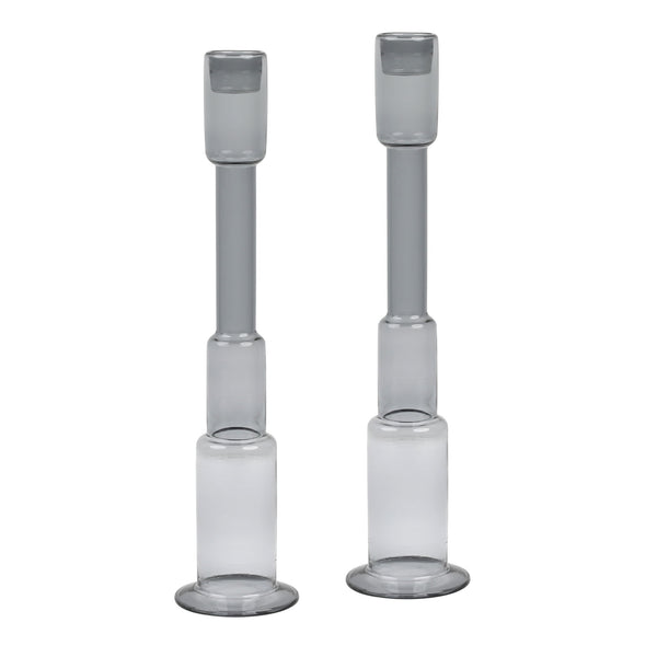 Freija - Candle Holder (Set of 2) - Smoked Gray