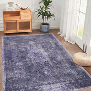Maval - 8' X 10' Washable Area Rug - Anthracite - R&R Furniture Gallery (Fountain Valley, CA)