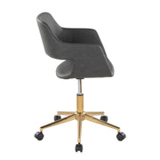 Lumi Source Margarite contemporary task desk chair with cushioned seat, adjustable height, and modern design for office use.