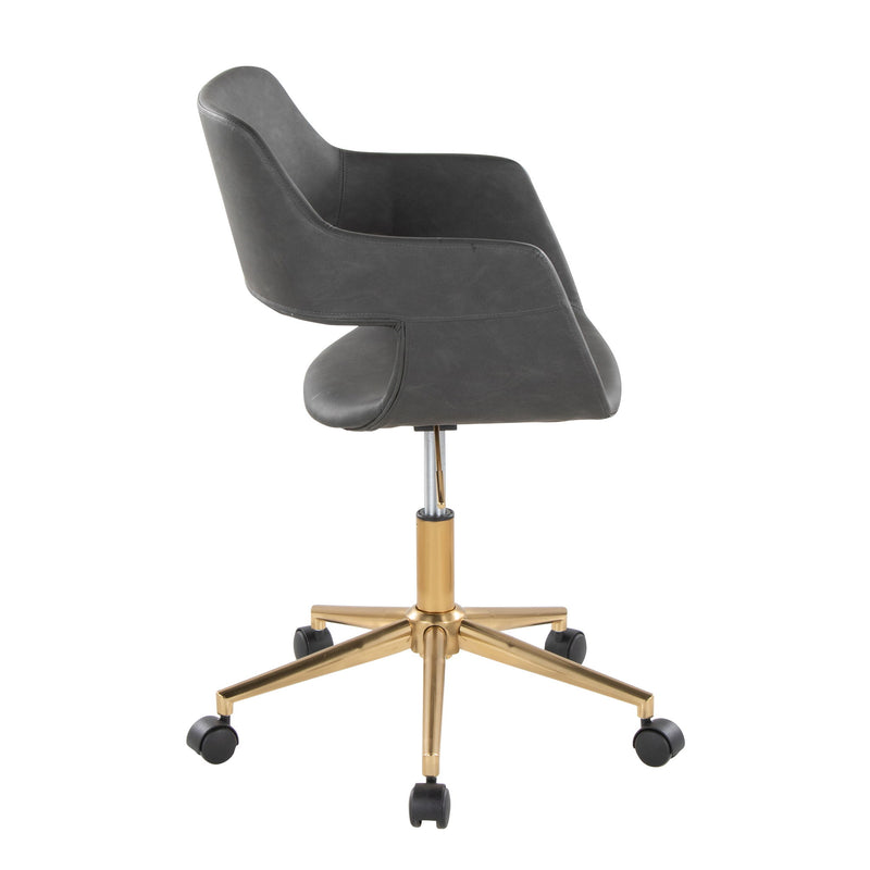 Lumi Source Margarite contemporary task desk chair with cushioned seat, adjustable height, and modern design for office use.