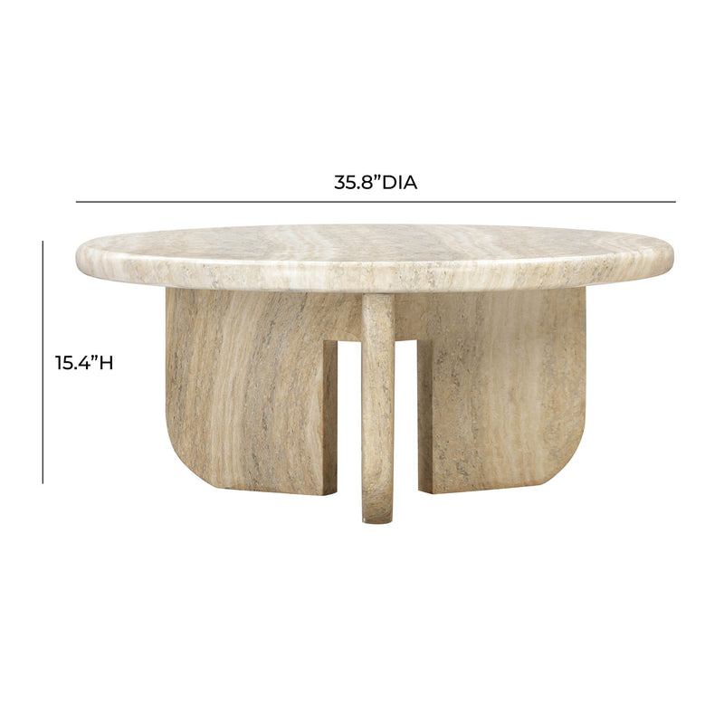 Patrizia - Concrete Round Coffee Table - Natural - R&R Furniture Gallery (Fountain Valley, CA)