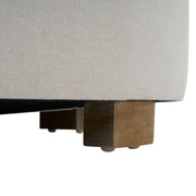 Round Ottoman, Minimalist Footstool - White - R&R Furniture Gallery (Fountain Valley, CA)