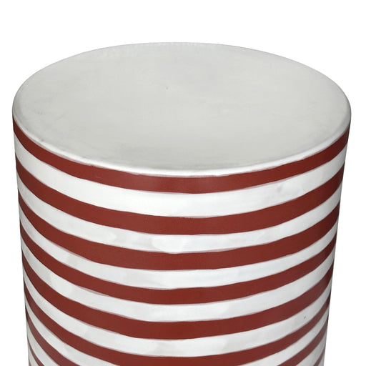 Tempest - Ceramic Table - Red Stripes - R&R Furniture Gallery (Fountain Valley, CA)