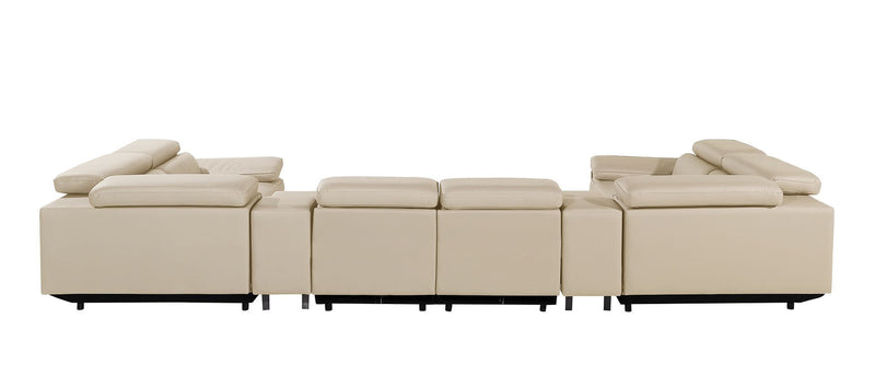 1246 - 8-Piece U-Shaped Modular Power Reclining Sectional With 2 Power Recliners And Power Headrests