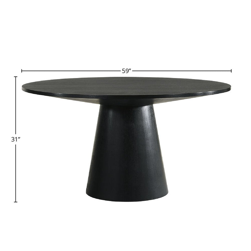Froja - Round Dining Table - Black - R&R Furniture Gallery (Fountain Valley, CA)