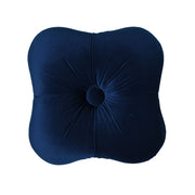 Ellen - Upholstered Clover Ottoman With Gold Bullion Fringe - Navy Blue - R&R Furniture Gallery (Fountain Valley, CA)