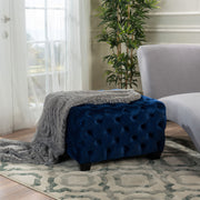 Noble House modern glam upholstered ottoman with button tufted design, soft upholstery and stylish contemporary look.