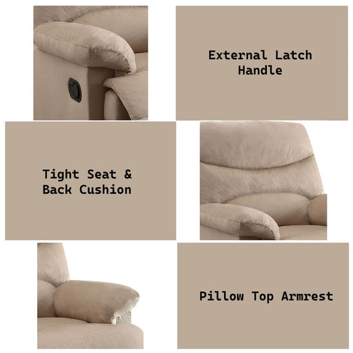 Arcadia - Motion Recliner - Beige Woven Fabric - R&R Furniture Gallery (Fountain Valley, CA)
