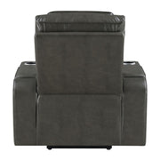 Taddeo - Power Motion Recliner With Power Headrest, USB, Wireless Charger & LED - Dark Gray - R&R Furniture Gallery (Fountain Valley, CA)
