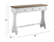 Carminda - Console Table - Antique White - R&R Furniture Gallery (Fountain Valley, CA)