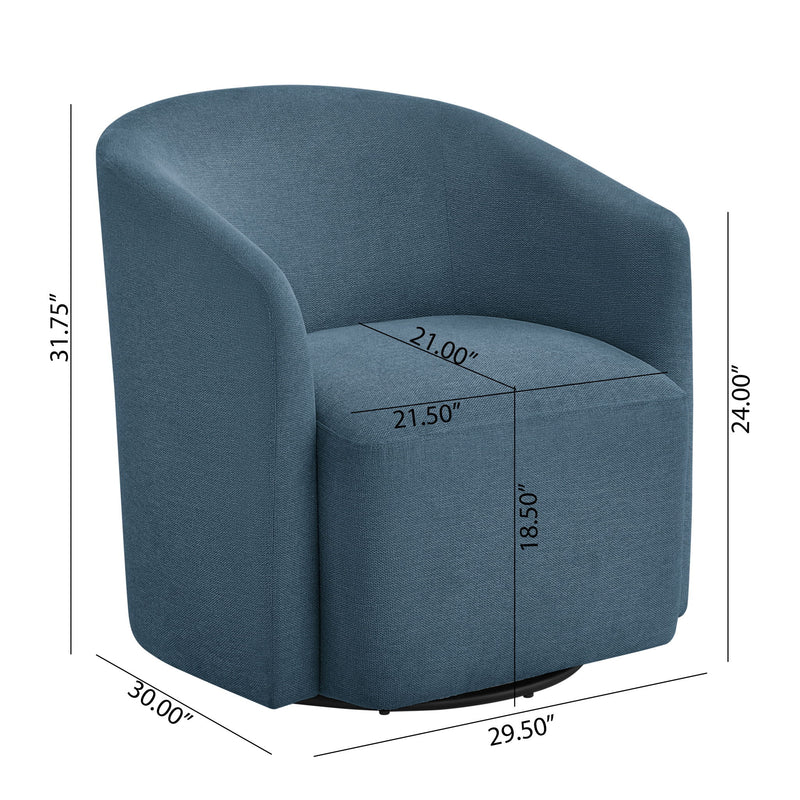 Ardena - Modern Swivel Barrel Chair - R&R Furniture Gallery (Fountain Valley, CA)