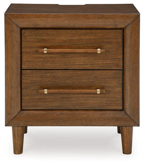 Lyncott - Two Drawer Night Stand - Brown - R&R Furniture Gallery (Fountain Valley, CA)