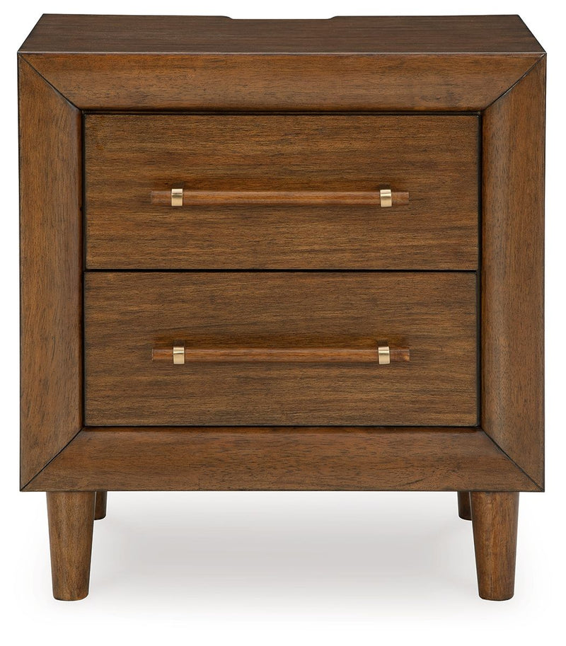 Lyncott - Two Drawer Night Stand - Brown - R&R Furniture Gallery (Fountain Valley, CA)