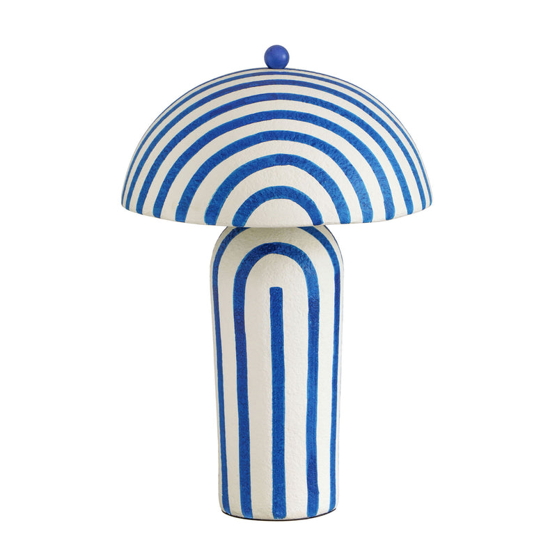 Maiori - Striped Papier Mache Table Lamp - R&R Furniture Gallery (Fountain Valley, CA)