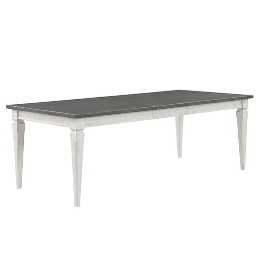 Katia - Dining Table With Leaf - Rustic Gray & Weathered White - R&R Furniture Gallery (Fountain Valley, CA)