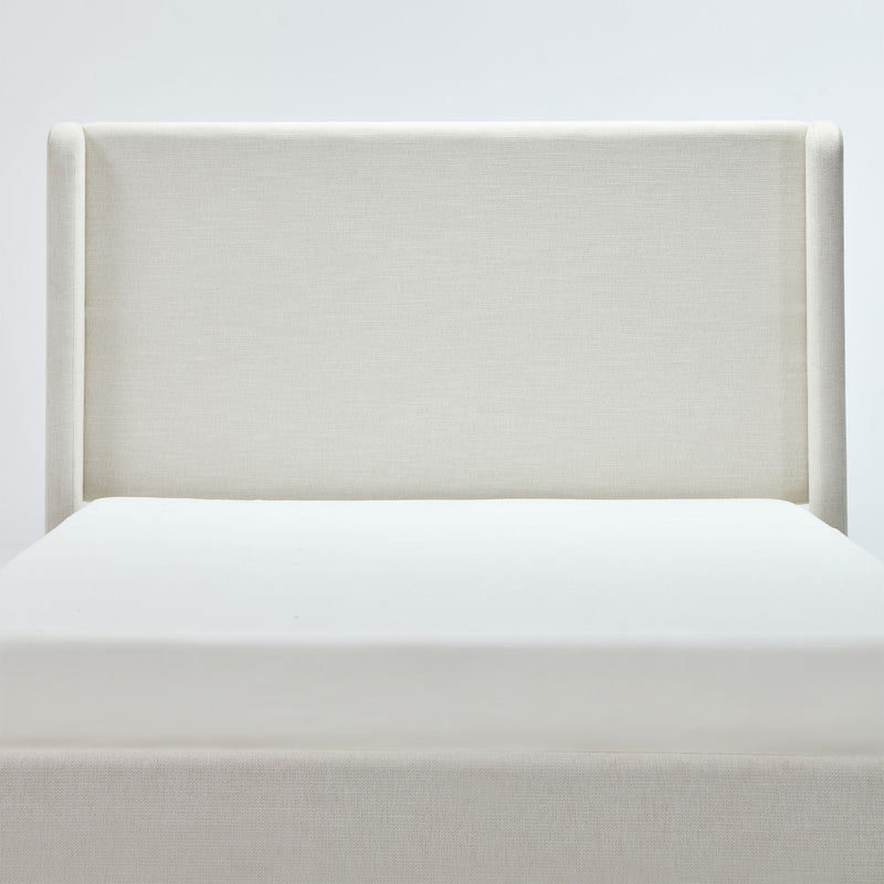 Carmen - Full Size Upholstered Wingback Bed - Ivory - R&R Furniture Gallery (Fountain Valley, CA)