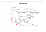 Lowry - Handcrafted End Table - R&R Furniture Gallery (Fountain Valley, CA)