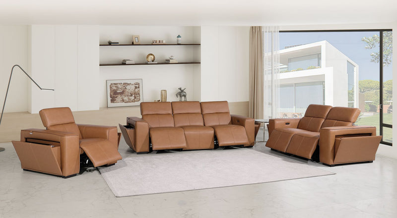1224 - 6-Piece Modular Power Reclining Sofa, Loveseat & Chair Set In With 5 Power Recliners & Power Headrests