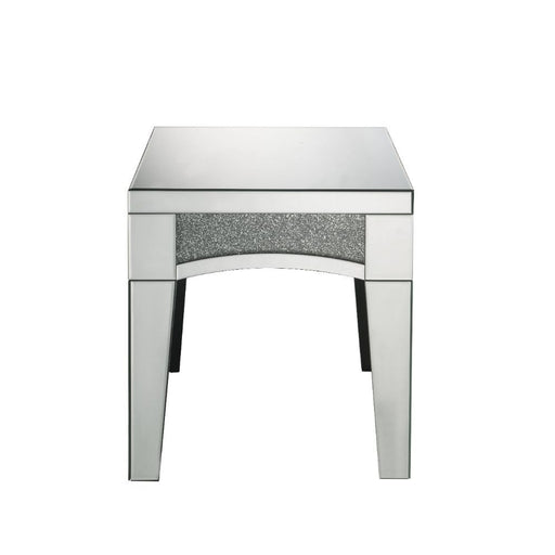 Noralie - 20" X 20" End Table - Mirrored & Faux Diamonds - R&R Furniture Gallery (Fountain Valley, CA)