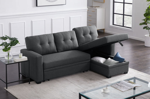 Upholstered Pull Out Sectional Sofa With Chaise - R&R Furniture Gallery (Fountain Valley, CA)