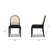 Panama - Curved Cane Side Dining Chair (Set of 2) - R&R Furniture Gallery (Fountain Valley, CA)
