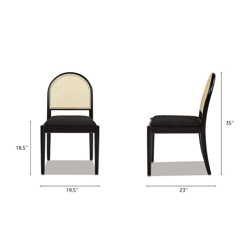 Panama - Curved Cane Side Dining Chair (Set of 2) - R&R Furniture Gallery (Fountain Valley, CA)