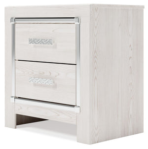 Altyra - Two Drawer Night Stand - White - R&R Furniture Gallery (Fountain Valley, CA)