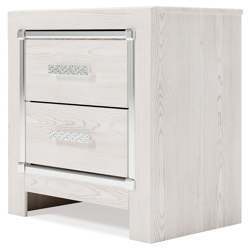 Altyra - Two Drawer Night Stand - White - R&R Furniture Gallery (Fountain Valley, CA)