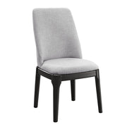 Madan - Side Chair (Set of 2) - Light Gray Linen & Gray Oak - R&R Furniture Gallery (Fountain Valley, CA)