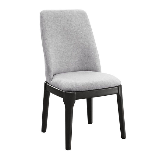 Madan - Side Chair (Set of 2) - Light Gray Linen & Gray Oak - R&R Furniture Gallery (Fountain Valley, CA)