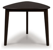 Mallenette - Triangle Dining Room Table - Merlot - R&R Furniture Gallery (Fountain Valley, CA)